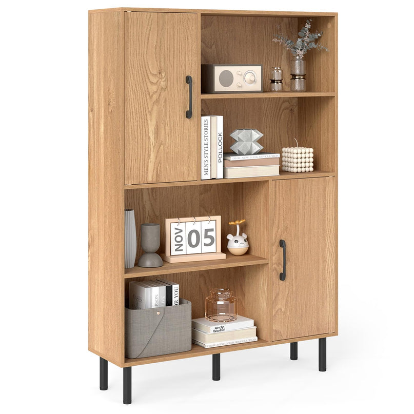 Meuble de Rangement Giantex à 4 Niveaux et Portes, 119 cm
