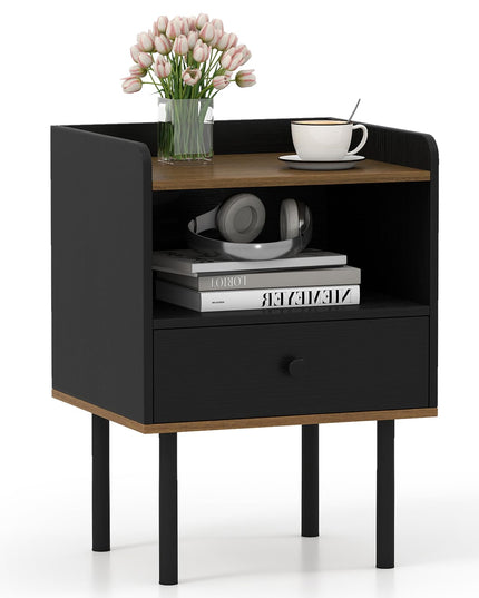 Giantex Wood Nightstands Set of 2 with Drawer