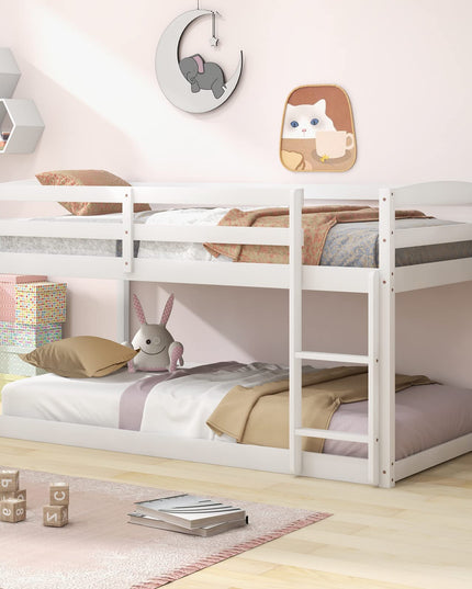 Giantex Solid Wood Twin Over Twin Bunk Bed Frame