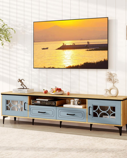 Giantex Wood TV Stand for TVs up to 80" Modern Entertainment Center