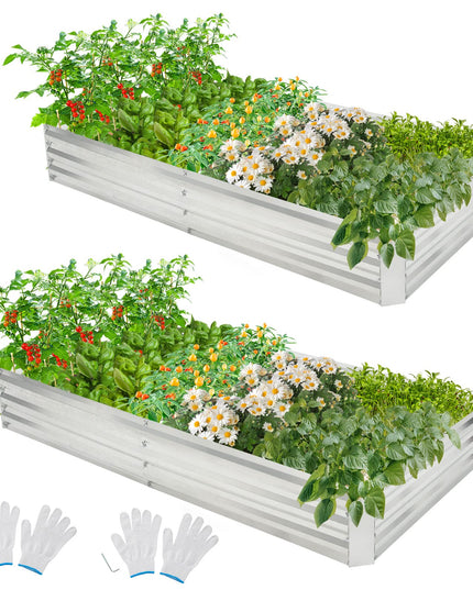 Giantex Galvanized Raised Garden Bed