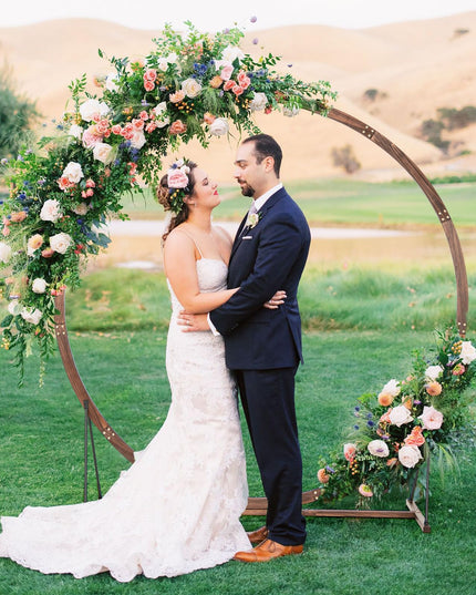 Giantex 7.4 FT Round Solid Wood Arbor for Ceremony Wedding Backdrop Stand