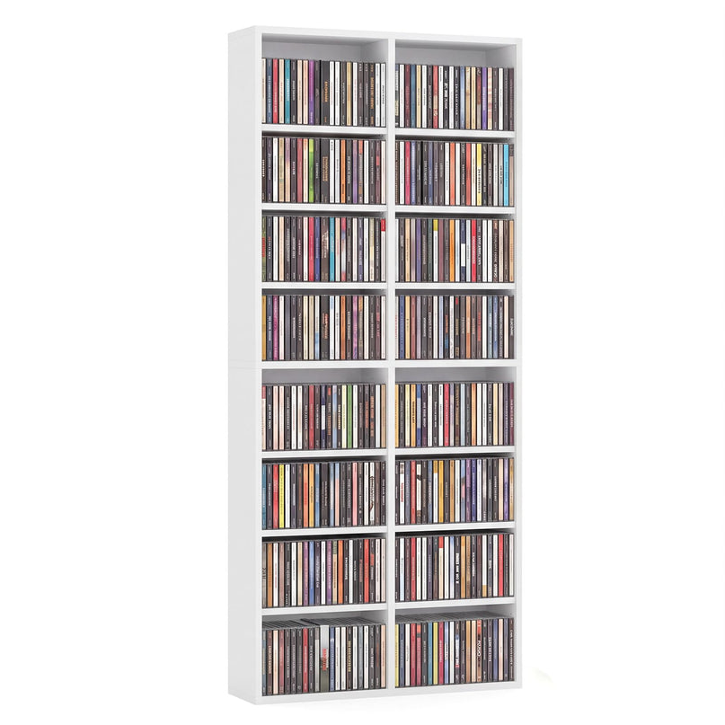 Giantex DVD Shelf 16-Shelf Wide CD Rack(1/2)