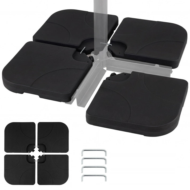 Giantex 4 Piece Fillable Offset Umbrella Base for Outdoor Deck & Poolside
