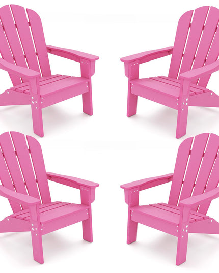 Chaise Adirondack pour enfants Giantex en PEHD – Chaise de jardin toutes saisons pour tout-petits au design ergonomique