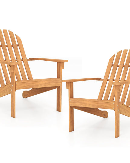 Giantex Adirondack Chair, Acacia Wood Fire Pit Chairs（1/2/4）