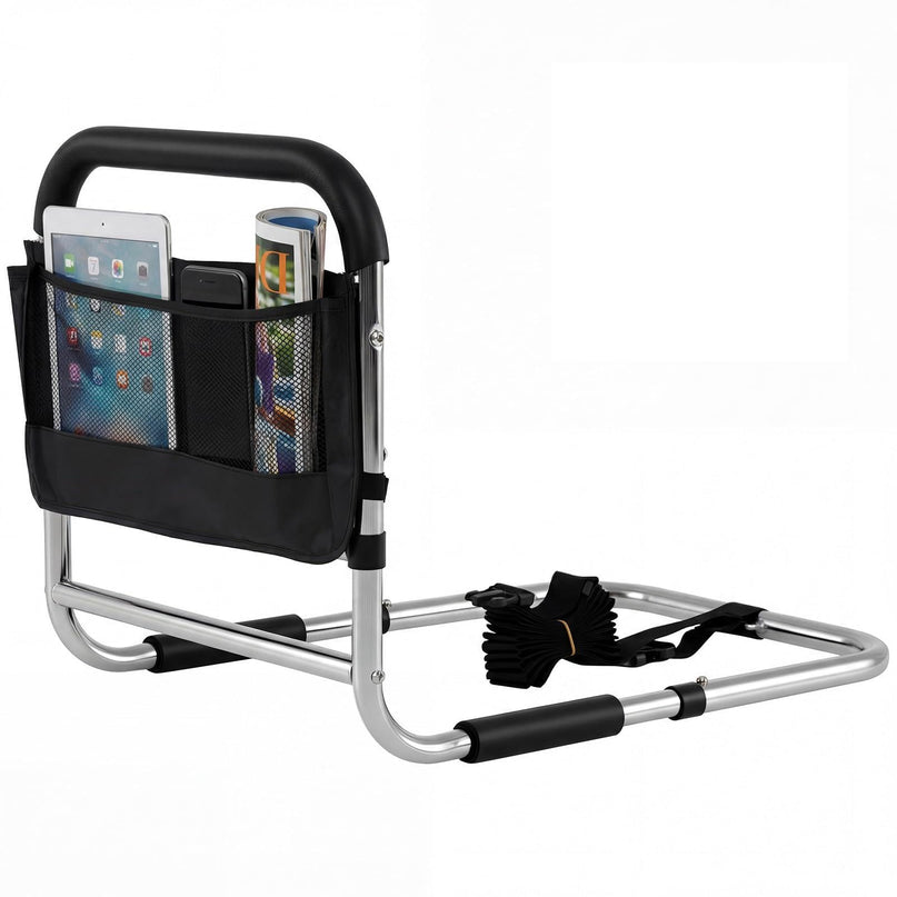 Giantex Elderly Safety Adjustable Height Bed Rail with Storage Pocket