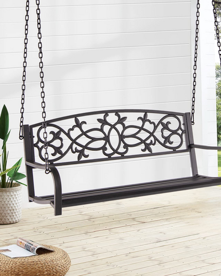 Giantex Patio Metal Porch Swing