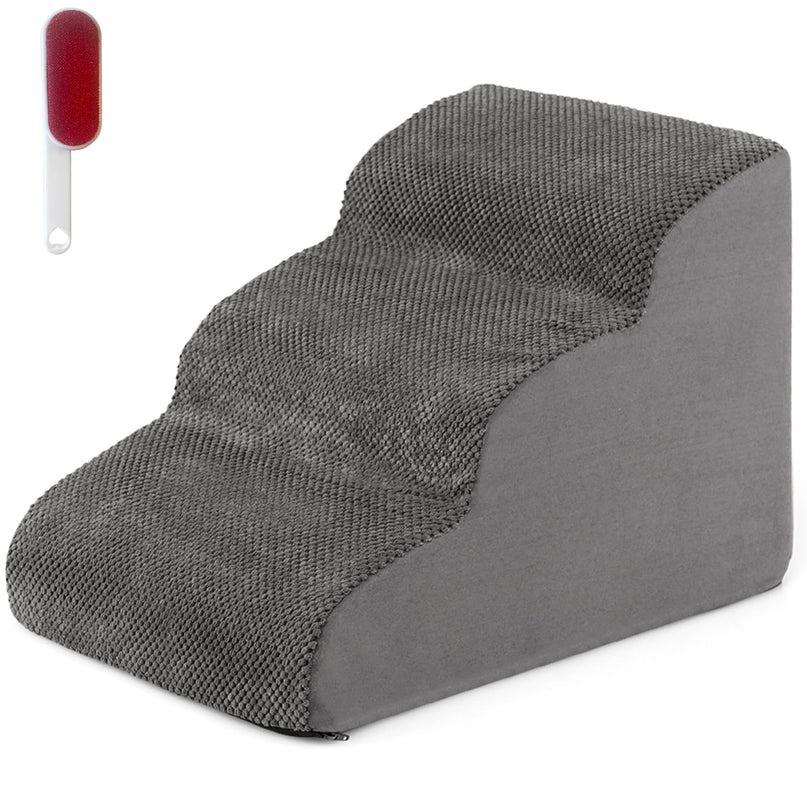 Giantex Dog Ramp Stairs for Bed 3 Tiers Foam Pet Steps for Small Dogs