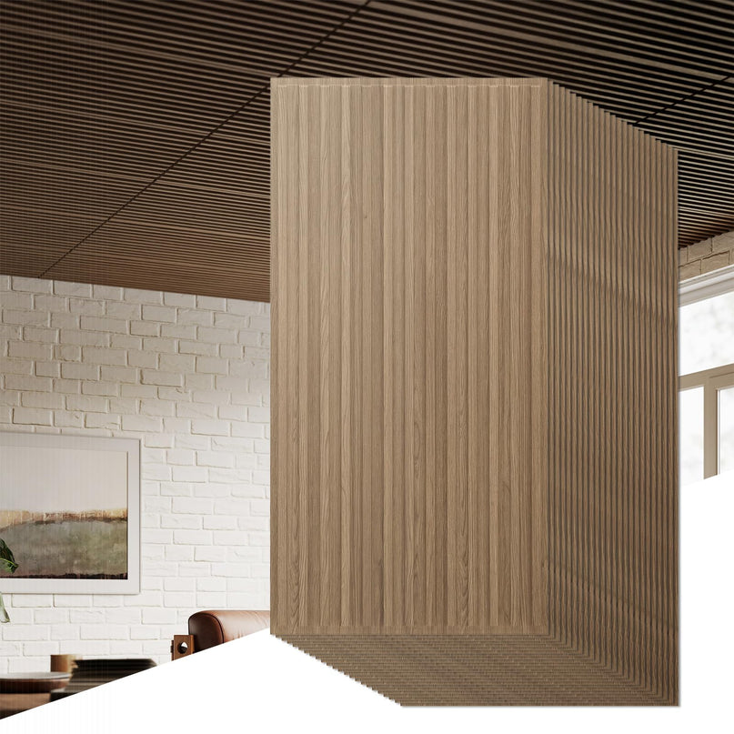 Giantex 12/24 Pack Fluted PVC Wall Panels