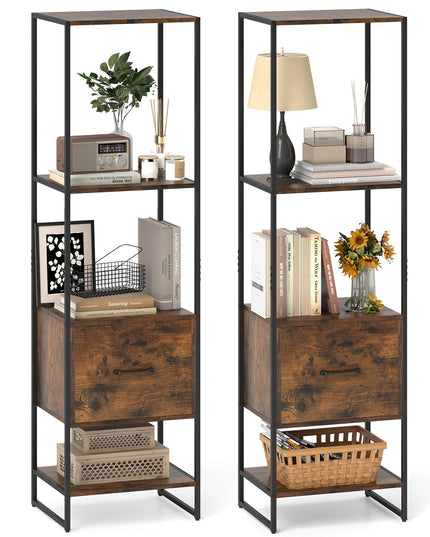 Giantex Bookshelf with Drawer