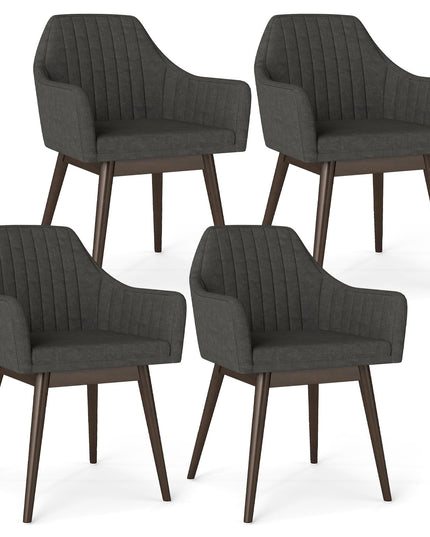 Giantex Upholstered Dining Chairs Set of 2/4 for Living Room