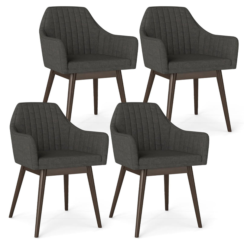 Giantex Upholstered Dining Chairs Set of 2/4 for Living Room