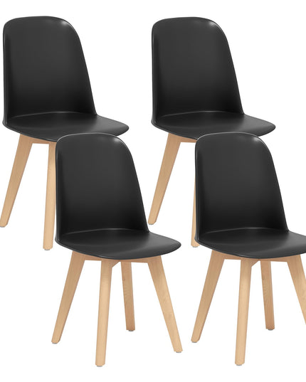 Giantex Modern Dining Chairs Set of 2/4 w/Solid Beech Wood Legs