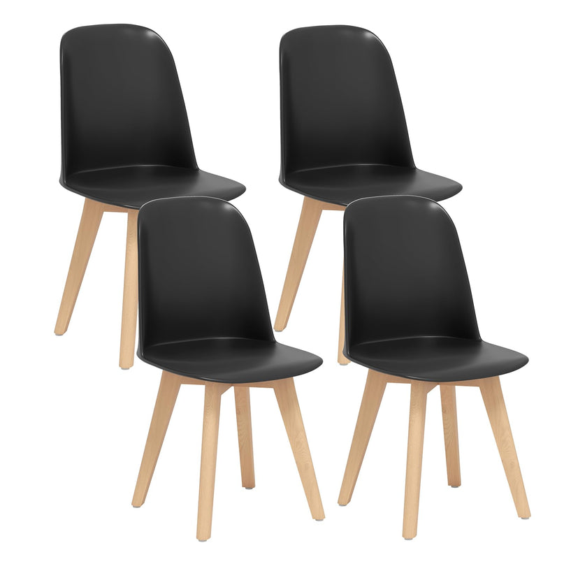 Giantex Modern Dining Chairs Set of 2/4 w/Solid Beech Wood Legs