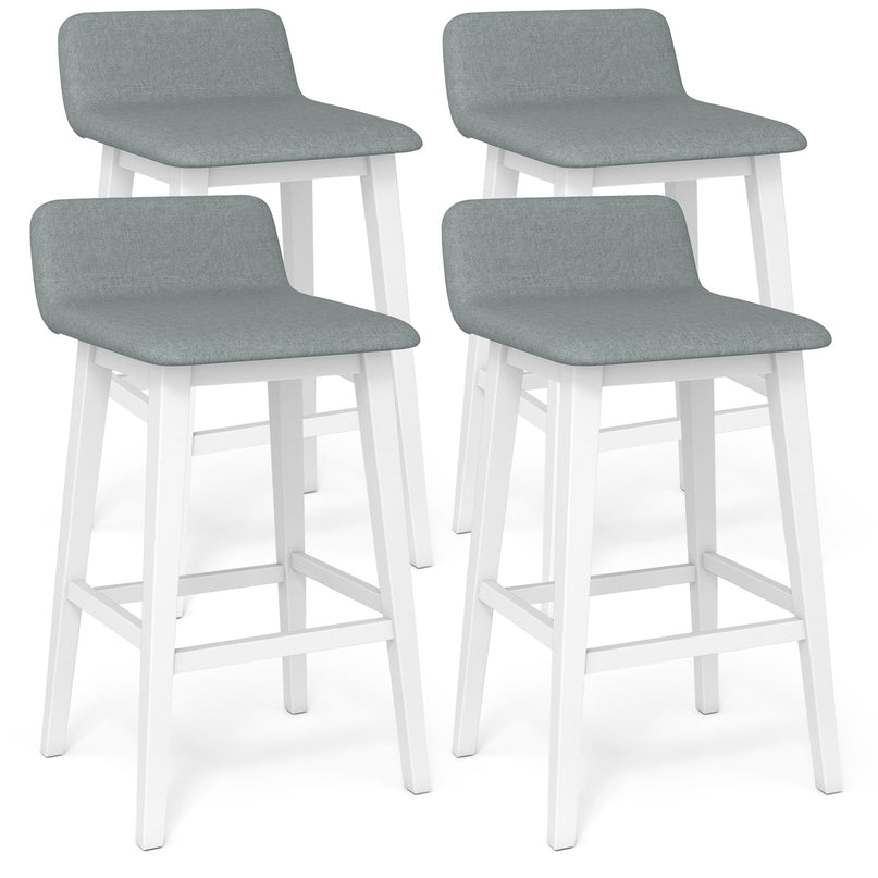 Giantex 29" Bar Stools Set of 2/4 with Low Back for Kitchen Island