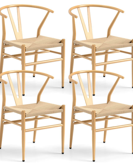 Giantex Metal Dining Chairs Set of 2/4 for Living Room