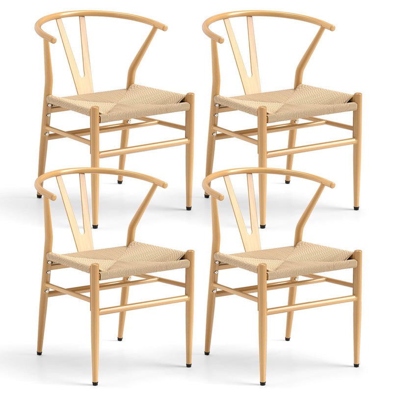 Giantex Metal Dining Chairs Set of 2/4 for Living Room