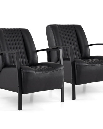 Giantex Modern Accent Chair with Metal Frame for Living Room