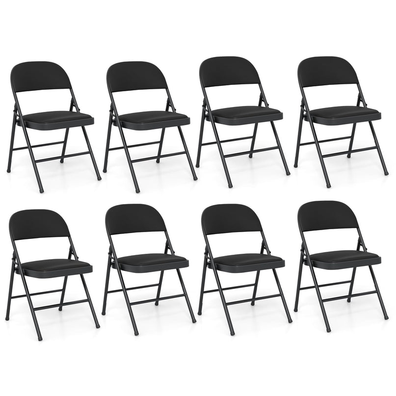 Giantex Folding Chair with Metal Frame for Indoor Outdoor Events