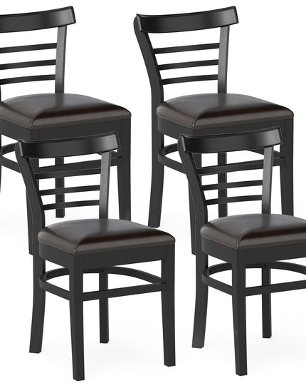 Giantex Wooden Dining Chairs Set of 2/4 w/Rubber Wood Legs