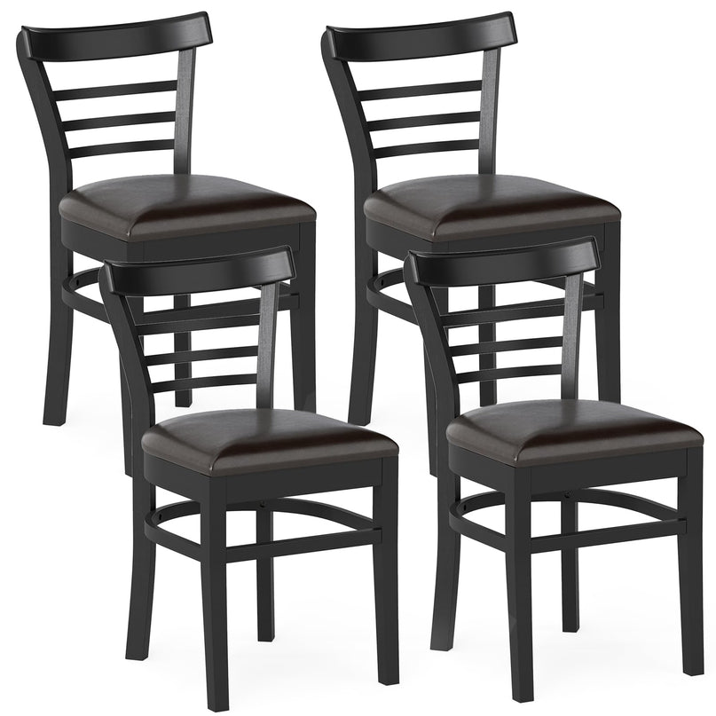 Giantex Wooden Dining Chairs Set of 2/4 w/Rubber Wood Legs