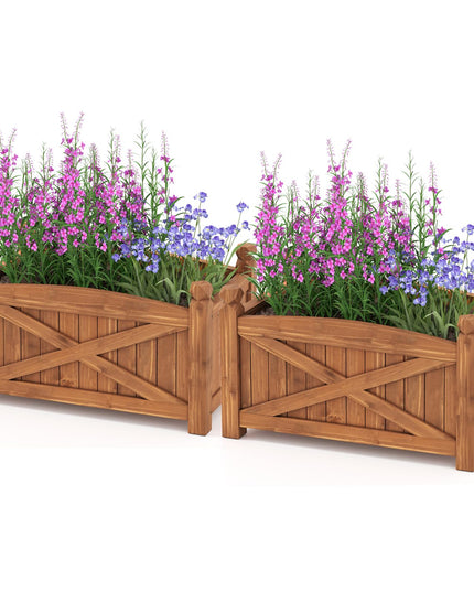 Giantex Rectangular Garden Bed for Vegetables Flower Herb Fruit