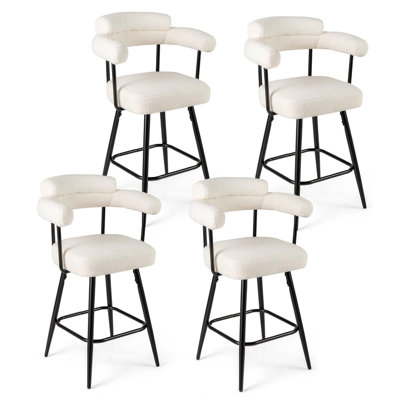 Giantex Swivel Bar Stools Set of 2/4 with Metal Legs & Footrest for Kitchen Island