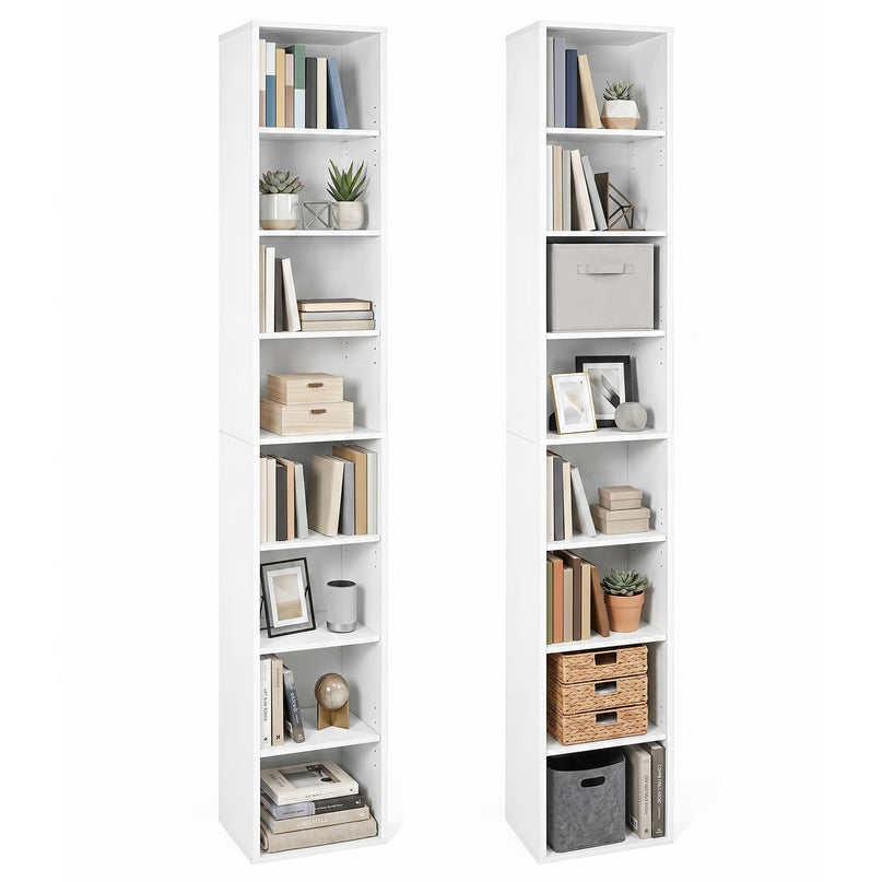 Giantex 8-Tier Slim Media Tower Rack for Home Office
