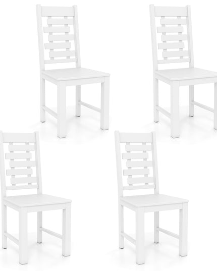 Giantex Wooden Dining Chairs Set of 2/4 with High & Tilted Backrest