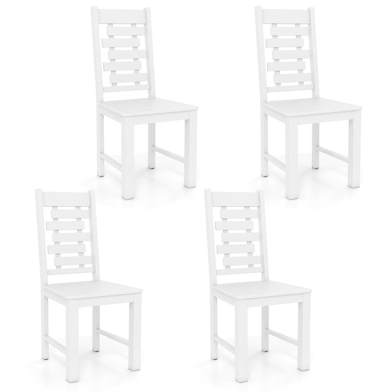 Giantex Wooden Dining Chairs Set of 2/4 with High & Tilted Backrest