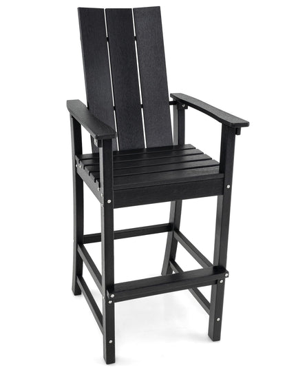 Giantex 52” Tall Adirondack Chair, HDPE Outdoor Bar Stool with Ergonomic Backrest