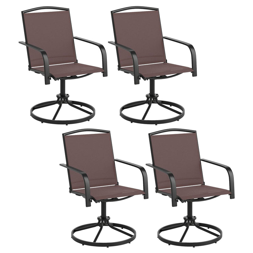 Giantex Outdoor Swivel Chairs Set of 2/4