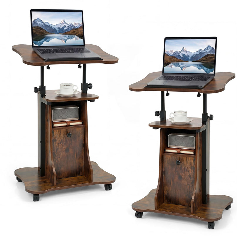 Giantex Mobile Podium Stand for Home Office