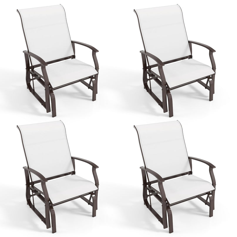 Giantex 2/4 Pack Outdoor Glider Rocking Chairs for Porch