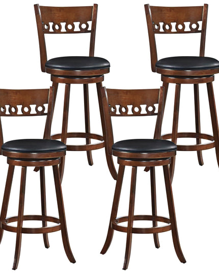 Giantex Swivel Bar Stools, Counter Height Bar Chairs with Back