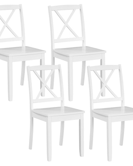 Giantex Wood Dining Chairs, Armless Kitchen Chairs w/Rubber Wood Legs & Curved Backrest