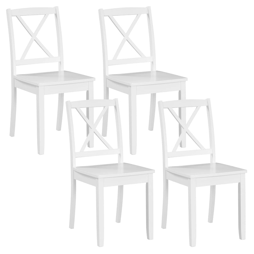 Giantex Wood Dining Chairs, Armless Kitchen Chairs w/Rubber Wood Legs & Curved Backrest