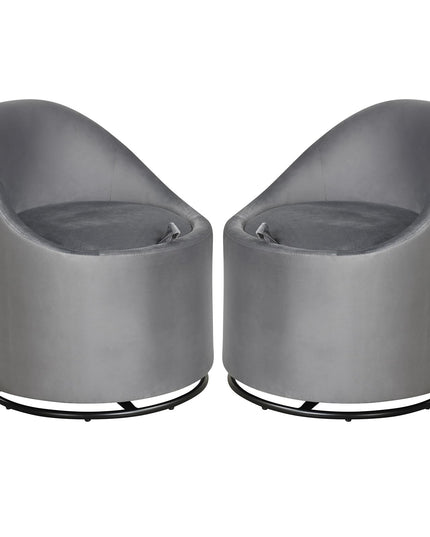 Giantex Swivel Accent Chair with Storage for Bedroom