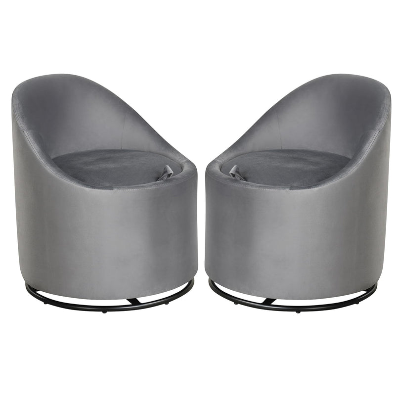 Giantex Swivel Accent Chair with Storage for Bedroom