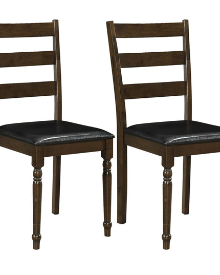 GIANTEX Farmhouse Ladder Back Kitchen Chairs | Upholstered Dining Room Chair w/Soft Padded Seat & Ergonomic Backrest