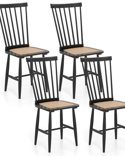 Giantex Windsor Dining Chairs Set of 2/4 w/Spindle Back & Removable Seat Cushion