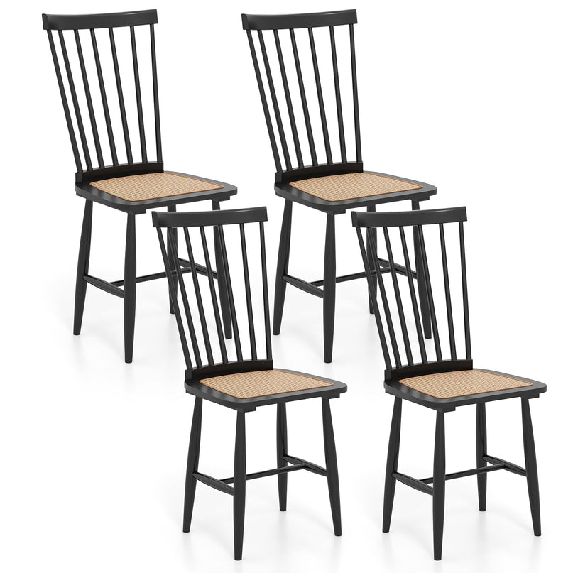 Giantex Windsor Dining Chairs Set of 2/4 w/Spindle Back & Removable Seat Cushion