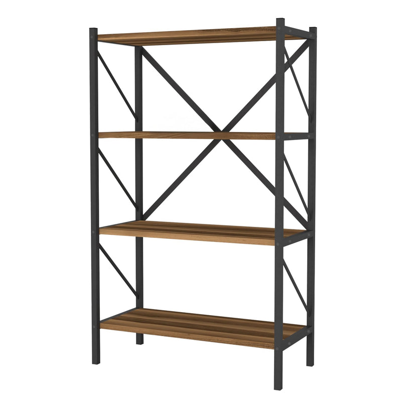 Giantex 3/4 Tier Bookshelf with Heavy-Duty Metal Frame