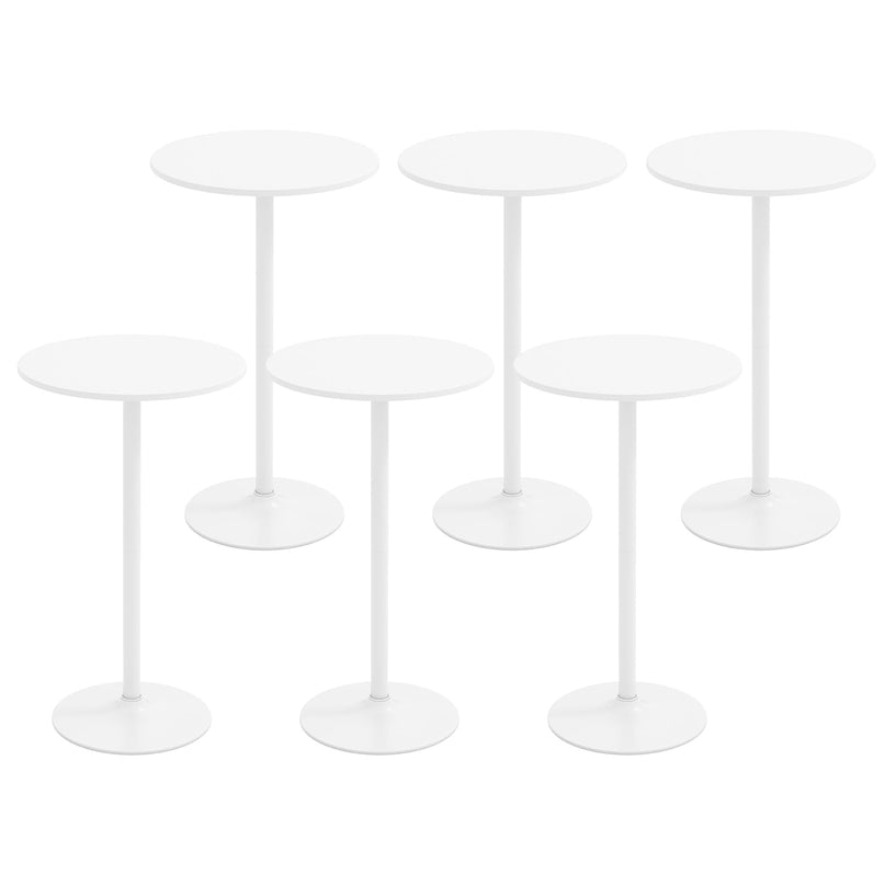 Giantex Two-in-one Bar Table with Detachable Pole, Metal Base, 24" Round Top, 40"/22" Two Convertible Height