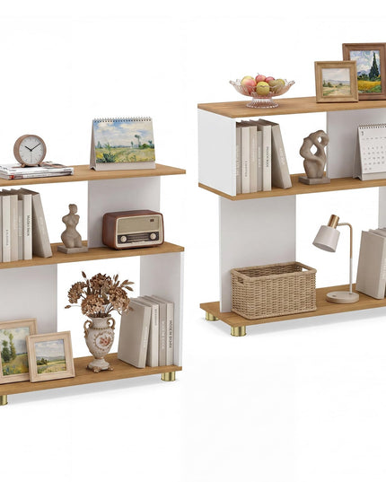 Giantex 3-Tier Geometric Bookshelf for Living Room