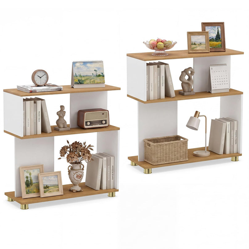 Giantex 3-Tier Geometric Bookshelf for Living Room