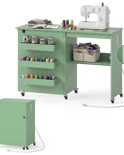 Table à couture pliante Giantex avec station de recharge