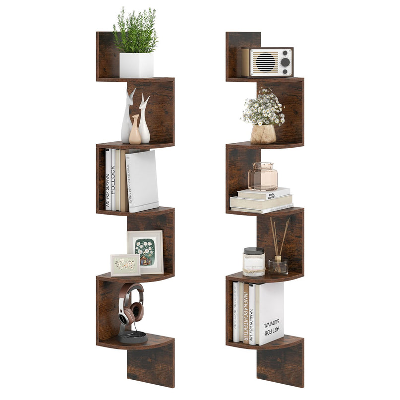 Giantex Corner Shelf Wall Mounted for Living Room