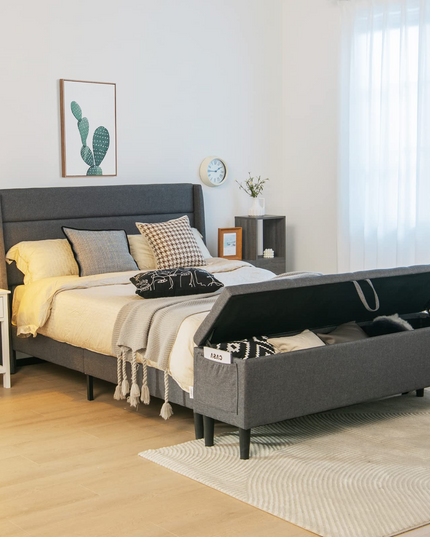Giantex Bed Frame with Storage Ottoman
